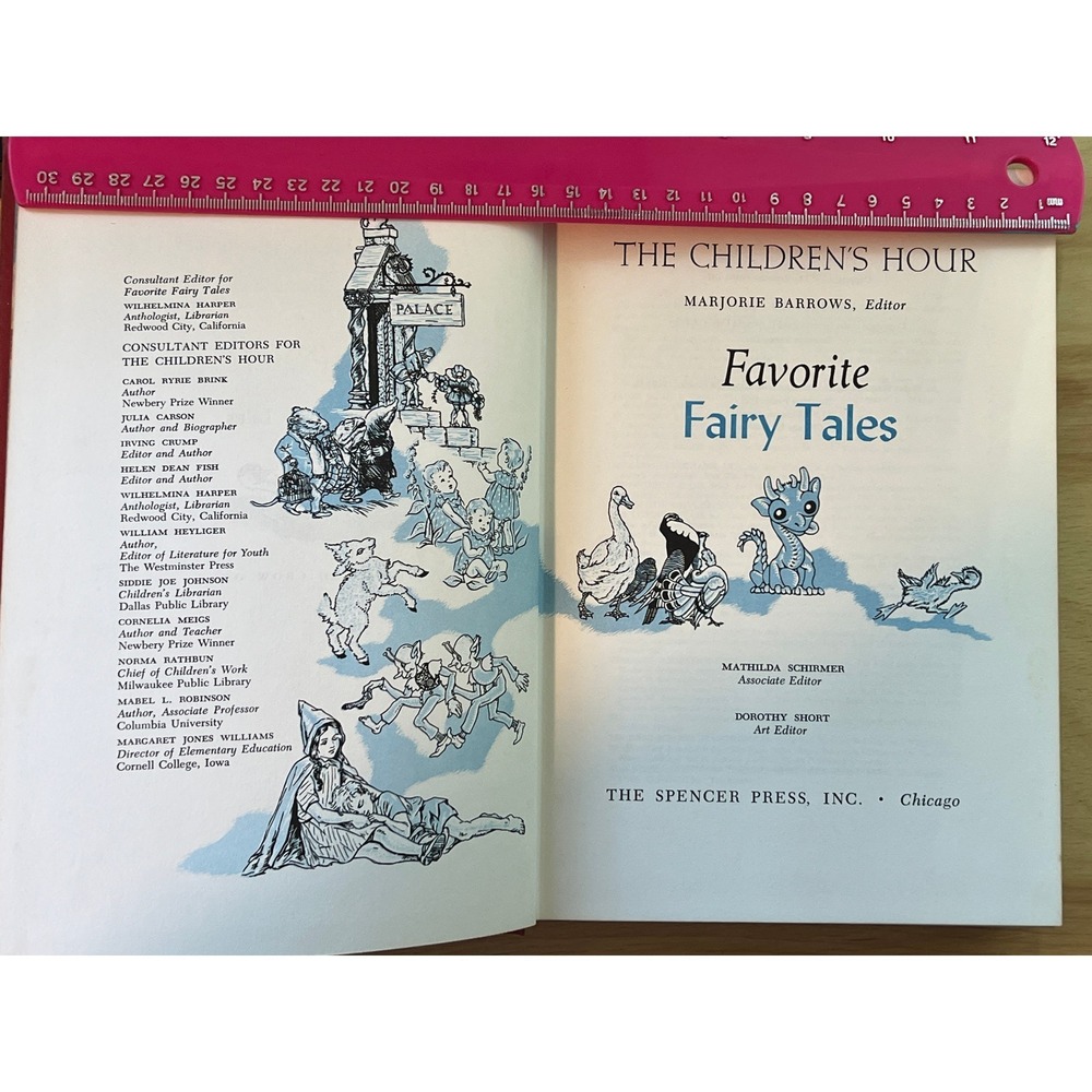 VTG Childrens Hour Vol 6 "Stories of Today" Book Spencer Press Hardcover Red